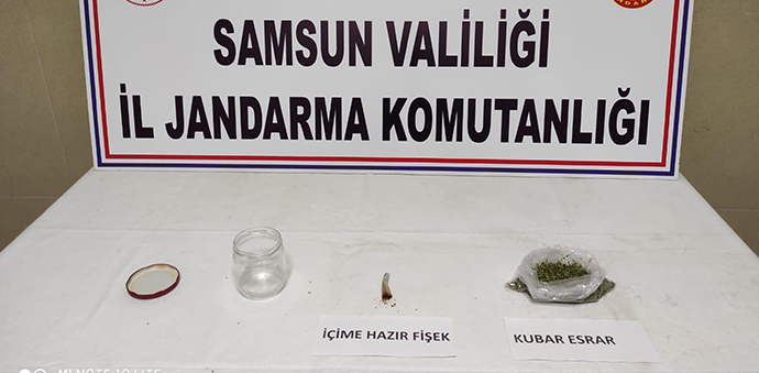 Havza’da Jandarmadan Esrar Operasyonu