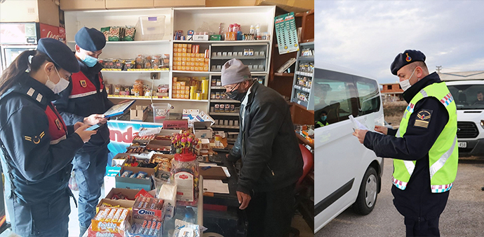Havza’da Jandarmadan Sıkı Korona Denetimi