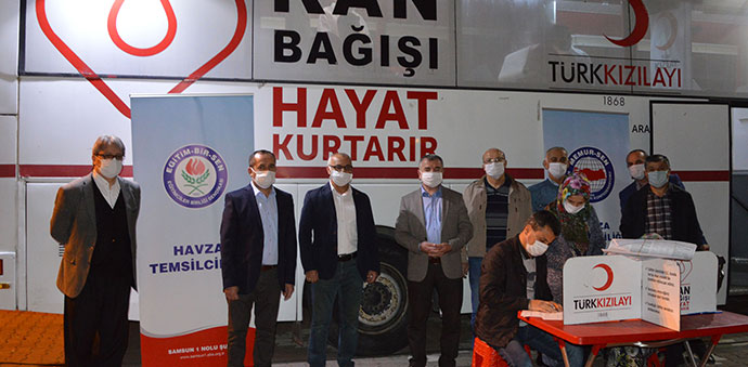 Havza’da Kan Bağışına Üçlü Destek