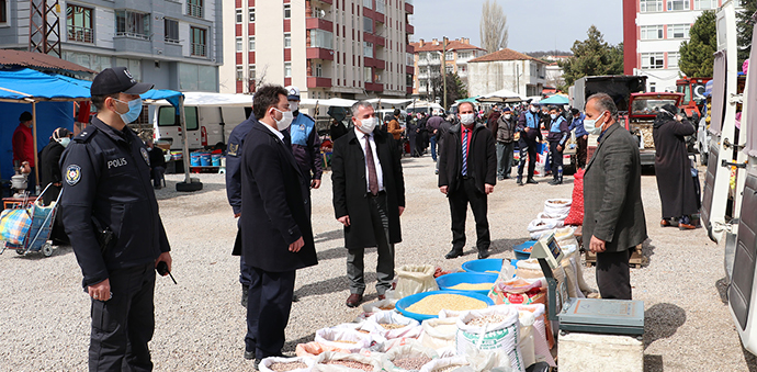 Havza'da Kovid-19 Kapsamında Pazar Yerinde Denetim Yapıldı
