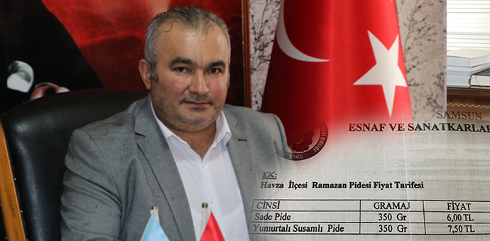 Havza'da Pide Fiyatları Belli Oldu