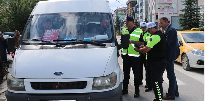 Havza’da Şehiriçi Minibüs Denetimi Yapıldı