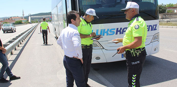 Havza’da Şehirlerarası Toplu Taşıma Denetimi Yapıldı