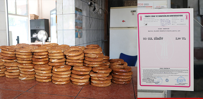 Havza'da Simit 2 Lira Oldu