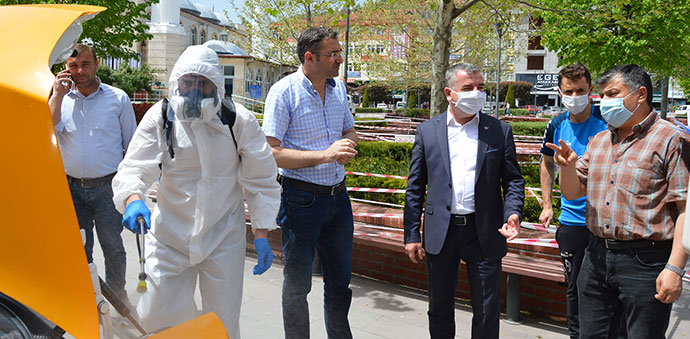 Havza’da Taksi Ve Taksi Durakları Dezenfekte Edildi