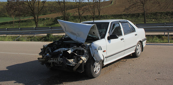 Havza'da Trafik Kazası 1 Yaralı
