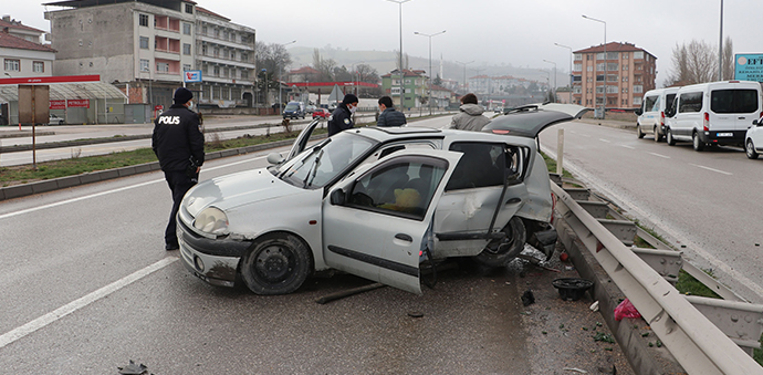Havza’da Trafik Kazası 2 Yaralı