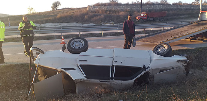 Havza’da Trafik Kazası 2 Yaralı
