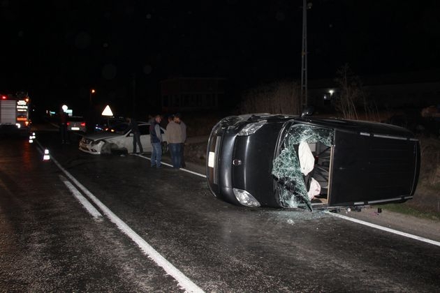Havza’da Trafik Kazası 5 Yaralı