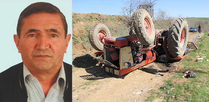 Havza'da Traktör Devrildi 1 Ölü