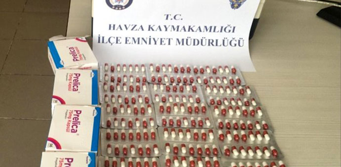 Havza'da Uyuşturucu Hapla Yakalanan Şahıs Gözaltına Alındı