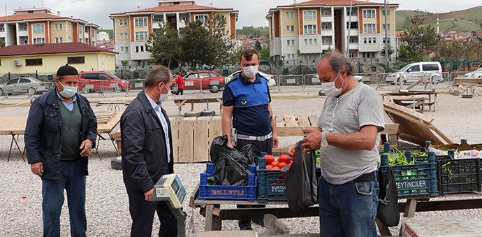 Havza’da Zabıta Ekipleri Pazar Yerini Denetledi