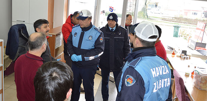 Havza’da Zabıta Ekiplerinden Koronavirüs Denetimi