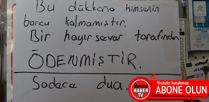 Havzalı Hayırsever İki Bakkalın Veresiye Defterini Kapattı-Video Haber