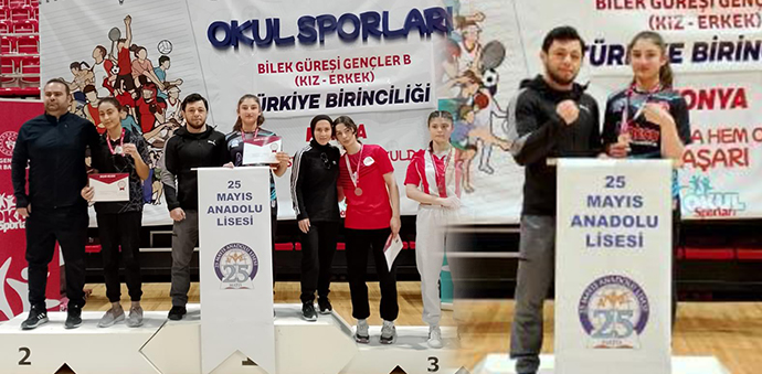 Havzalı Öğrencinin Bileği Bükülmedi, Türkiye Birincisi Oldu