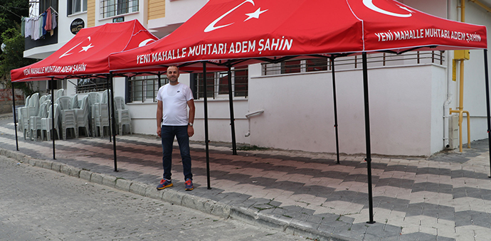 Mahalle Muhtarı Mahallesi için Taziye Çadırı Aldı