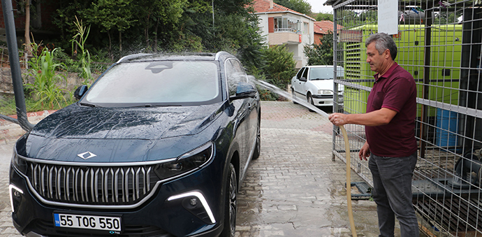 Milli Otomobil TOGG Havza’da Kaplıca Suyu İle Yıkandı