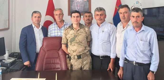 Muhtarlardan Jandarma Komutanına Ziyaret