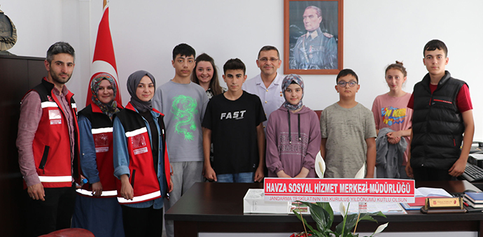 ODES Kapsamındaki Çocuklardan Jandarmaya Kutlama