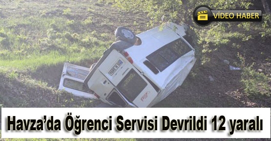Öğrenci Servisi Devrildi 12 Yaralı- Video Haber