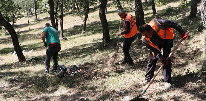 Orman Yangına Karşı Havza Belediyesi Tarafından Kılavuz Ormanında Çalışma Yapıldı