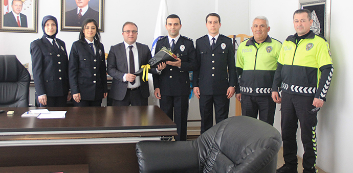 Polislerden Havza Kaymakamı Nayman'a Ziyaret
