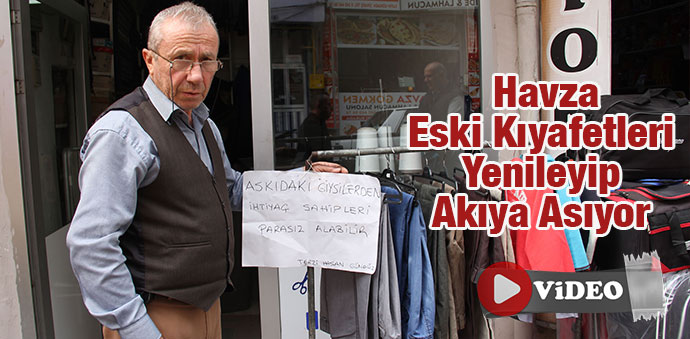 Samsun’da Eski Kıyafetleri Yenileyip Akıya Asıyor