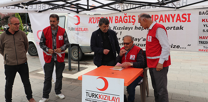 Türk Kızılay Havza Temsilciliği Vekaletle Kurban Çalışması Yaptı