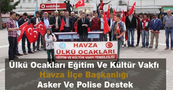 Ülkü Ocakları Eğitim Ve Kültür Vakfı Havza İlçe Başkanlığı Asker Ve Polise Destek