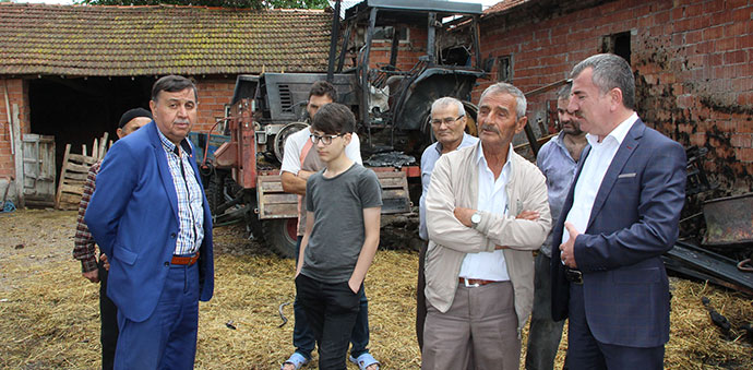 Yangından Zarar Gören Aileye Ziyaret